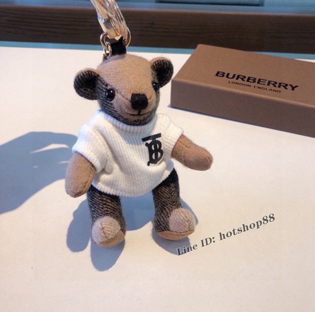 BURBERRY專櫃新款代工廠小熊掛件 巴寶莉風衣熊泰迪熊鑰匙扣掛件 mmyj2701